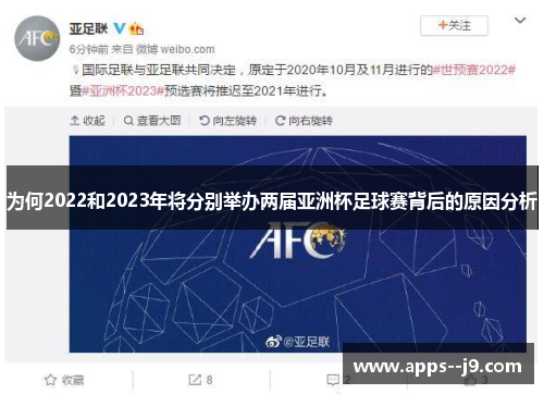 为何2022和2023年将分别举办两届亚洲杯足球赛背后的原因分析