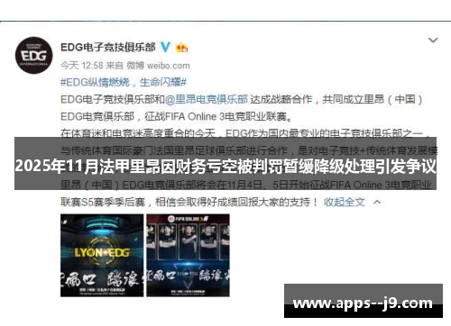 2025年11月法甲里昂因财务亏空被判罚暂缓降级处理引发争议